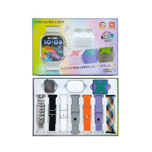 i740 Ultra 3 Suit Smart Watch (10-in-1 combo)