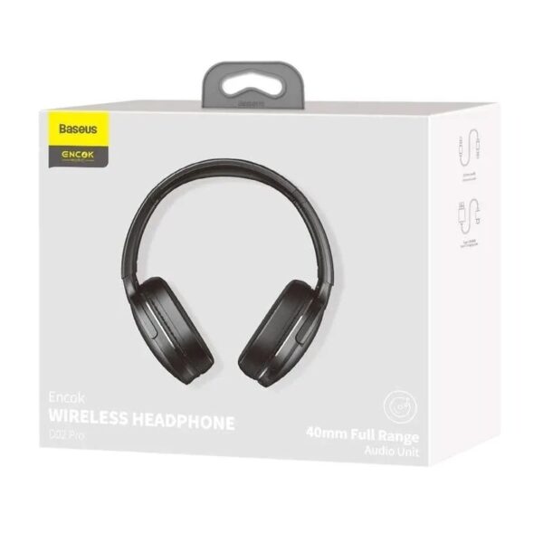 Baseus Encok D02 Pro Wireless headphone Noice Reduction 50Hr Battery 
Black 1