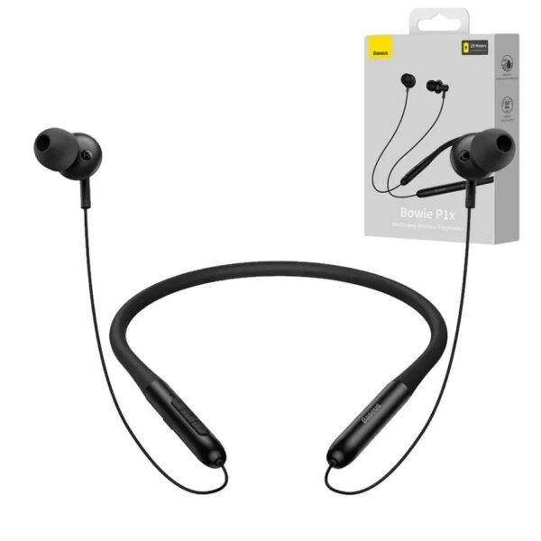 Baseus Bowie P1x In-ear Neckband Wireless Earphones Black ( In-ear bud 
Type )