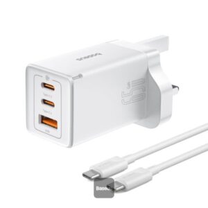 2026/06/1002385318.jpg Baseus GaN5 Pro Fast Charger 2C+U 65W UK Moon White(Include:Baseus
Xiaobai series fast charging Cable Type-C to Type-C 100W(20V/5A )